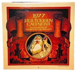1977 J.R.R. TOLKIEN CALENDAR Unused Excellent FIRST EDITION